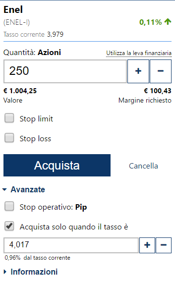 Come programmare un acquisto su Plus500