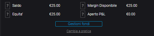 Cambio da conto reale a pratica su Web Trader