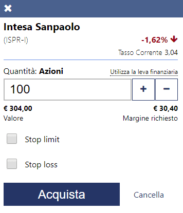 Come si comprano le azioni Intesa Sanpaolo su Plus500