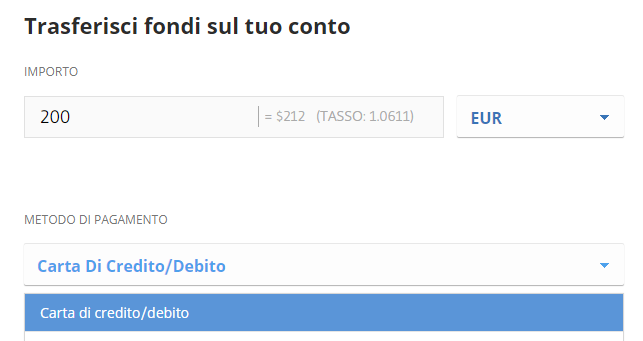 Come depositare su eToro per comprare bitcoin con Postepay