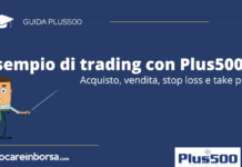 Lezione della guida dedicata ad un esempio di trading con Plus500