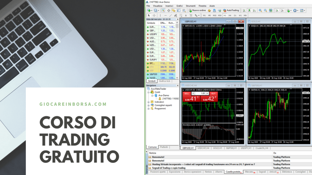 Copertina del corso di trading online gratuito