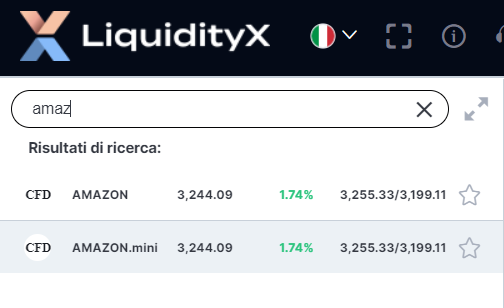 Come trovare le azioni Amazon su Liquidityx