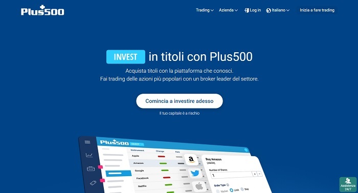 Plus500 Invest: Piattaforma per investire in azioni