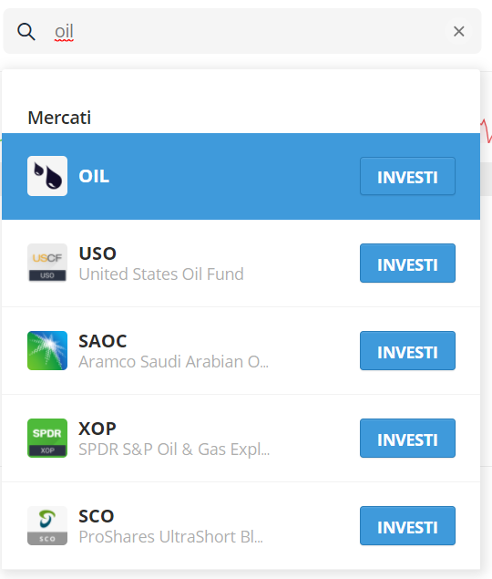 Come trovare il petrolio sulla piattaforma di trading